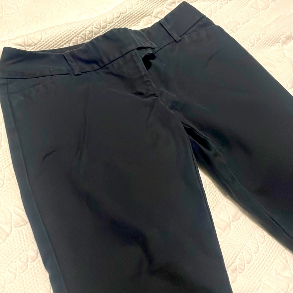 Cropped black slacks